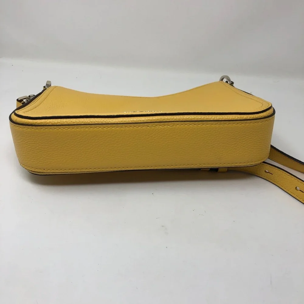 Kate Spade Hudson Medium Convertible Crossbody Purse Womens Small Yellow Leather - Picture 5 of 15